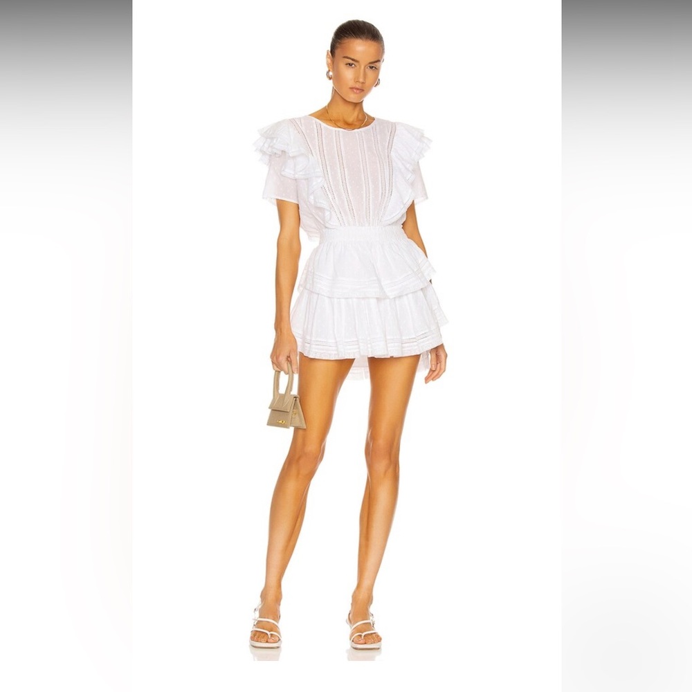 NWT LoveShackFancy Natasha Dress White Size P
